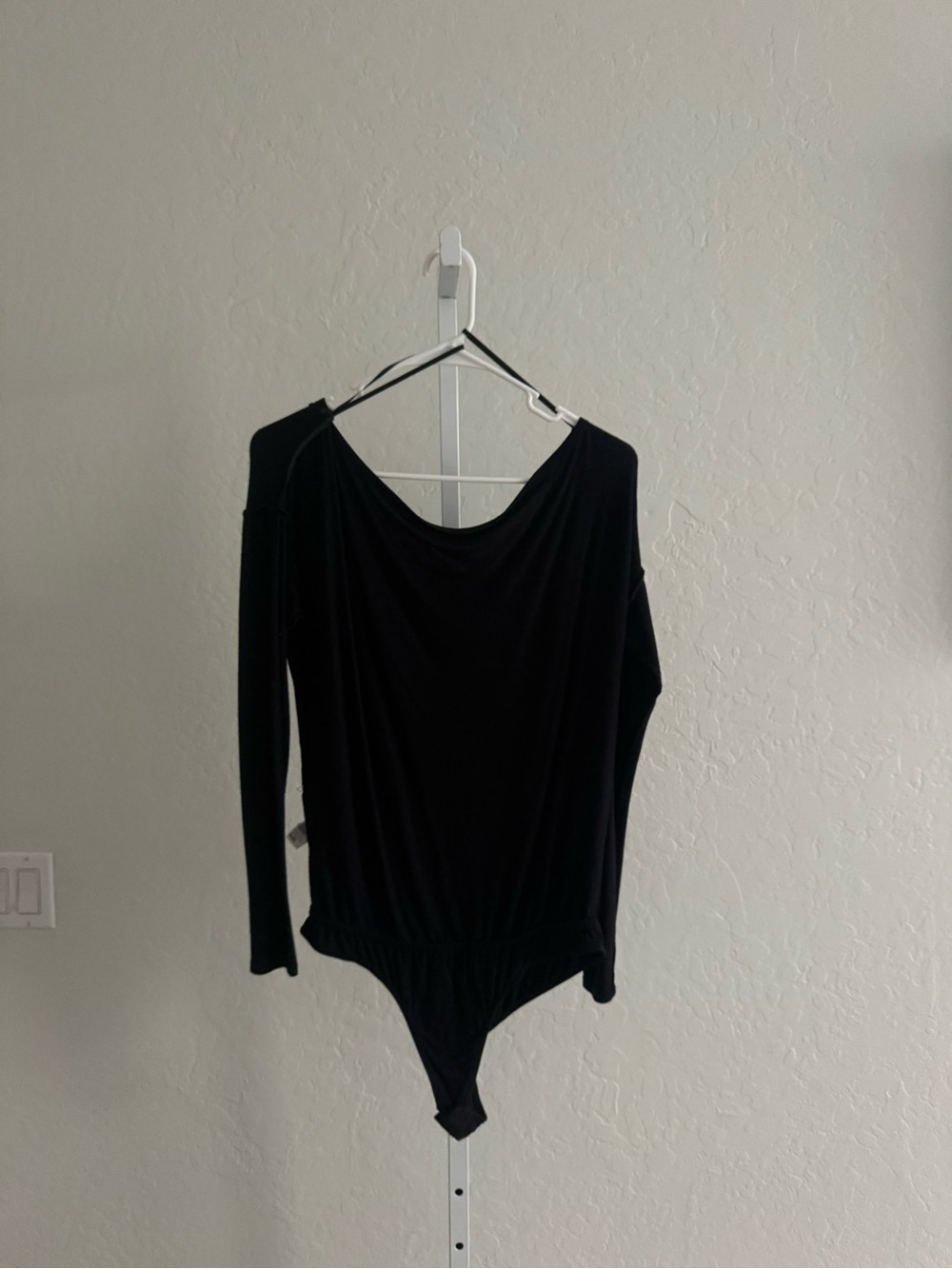 PAIGE Black Long Sleeve Scoop Neck Bodysuit